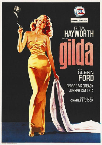 Gilda White Modern Wood Framed Art Print with Double Matting by Hollywood Photo Archive