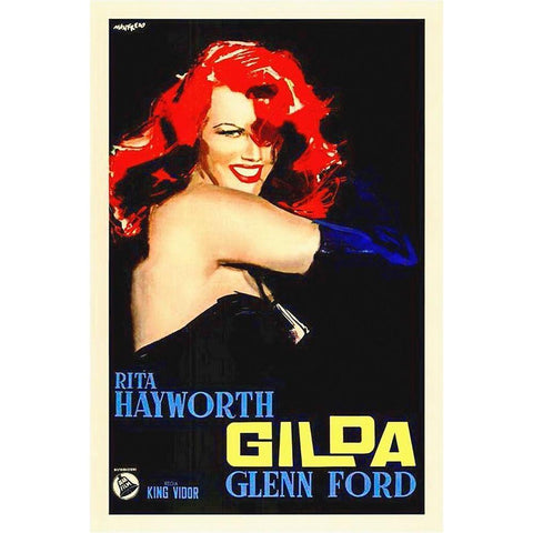 Gilda Black Modern Wood Framed Art Print by Hollywood Photo Archive
