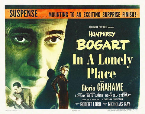 In A Lonely Place Black Ornate Wood Framed Art Print with Double Matting by Hollywood Photo Archive