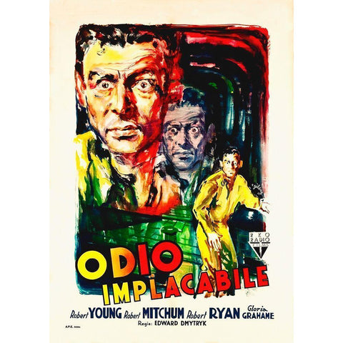 Italian - Crossfire White Modern Wood Framed Art Print by Hollywood Photo Archive