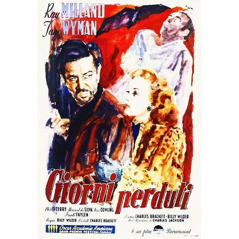 Italian - The Lost Weekend Gold Ornate Wood Framed Art Print with Double Matting by Hollywood Photo Archive