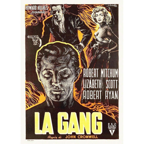 Italian - The Racket Black Modern Wood Framed Art Print by Hollywood Photo Archive