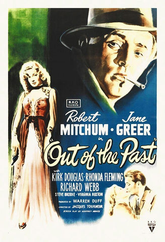 Out Of The Past Black Ornate Wood Framed Art Print with Double Matting by Hollywood Photo Archive