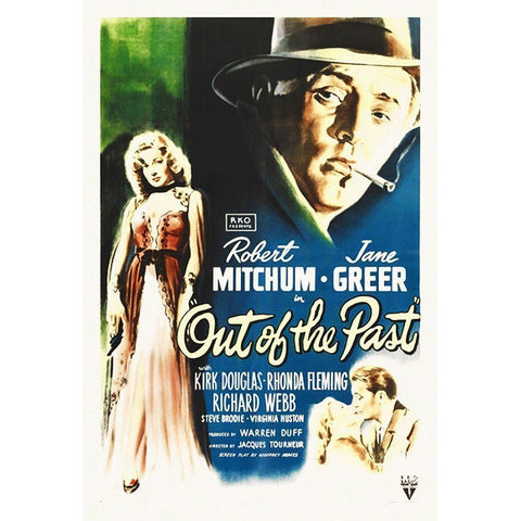 Out Of The Past Black Modern Wood Framed Art Print by Hollywood Photo Archive