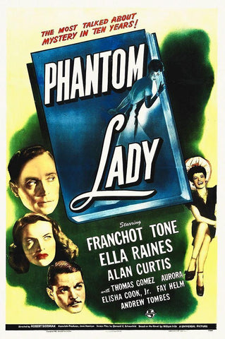 Phantom Lady White Modern Wood Framed Art Print with Double Matting by Hollywood Photo Archive