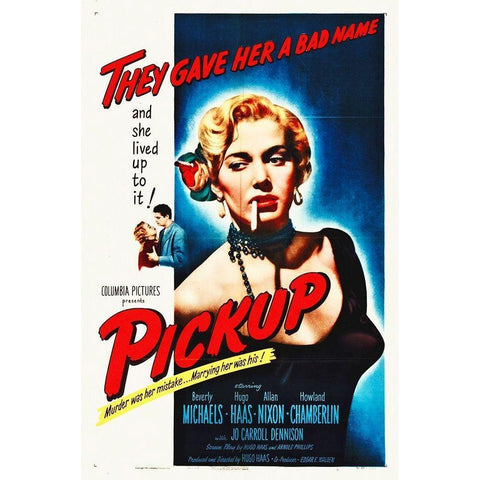 Pickup White Modern Wood Framed Art Print by Hollywood Photo Archive