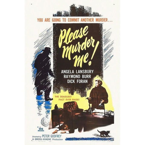 Please Murder Me! White Modern Wood Framed Art Print by Hollywood Photo Archive