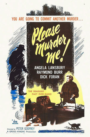 Please Murder Me! Black Ornate Wood Framed Art Print with Double Matting by Hollywood Photo Archive