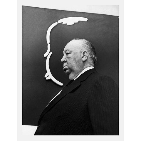 Promotional Still - Alfred Hitchcock Black Modern Wood Framed Art Print with Double Matting by Hollywood Photo Archive