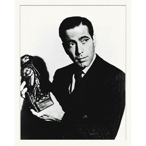 Promotional Still - Humphrey Bogart - The Malteze Falcon White Modern Wood Framed Art Print by Hollywood Photo Archive