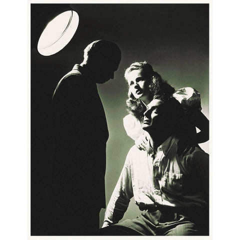 Promotional Still - Kiss Of Death Black Modern Wood Framed Art Print by Hollywood Photo Archive