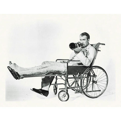 Promotional Still - Rear Window Black Modern Wood Framed Art Print with Double Matting by Hollywood Photo Archive