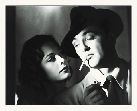 Promotional Still - Robert Mitchum Black Ornate Wood Framed Art Print with Double Matting by Hollywood Photo Archive