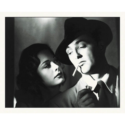 Promotional Still - Robert Mitchum Black Modern Wood Framed Art Print by Hollywood Photo Archive