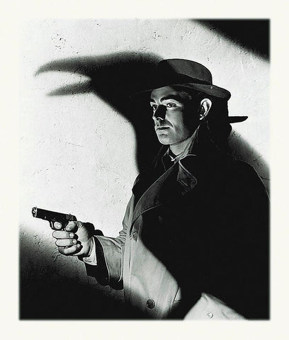 Promotional Still - This Gun For Hire Black Ornate Wood Framed Art Print with Double Matting by Hollywood Photo Archive