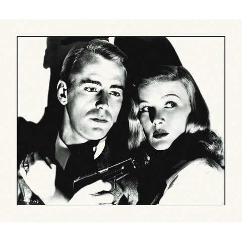 Promotional Still - This Gun For Hire White Modern Wood Framed Art Print by Hollywood Photo Archive