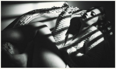 Promotional Stills - Film Noir Genre Black Ornate Wood Framed Art Print with Double Matting by Hollywood Photo Archive