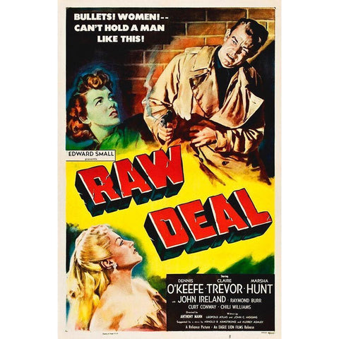 Raw Deal Black Modern Wood Framed Art Print by Hollywood Photo Archive