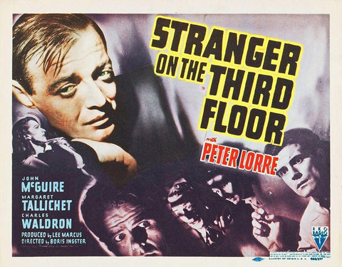 Stranger On The Third Floor Black Ornate Wood Framed Art Print with Double Matting by Hollywood Photo Archive