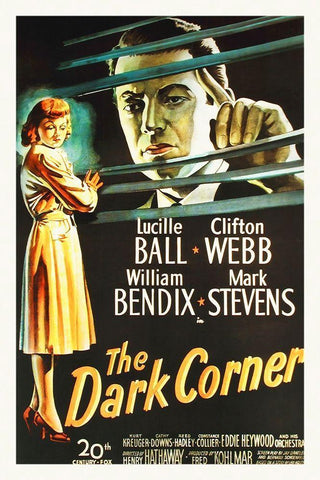 The Dark Corner White Modern Wood Framed Art Print with Double Matting by Hollywood Photo Archive