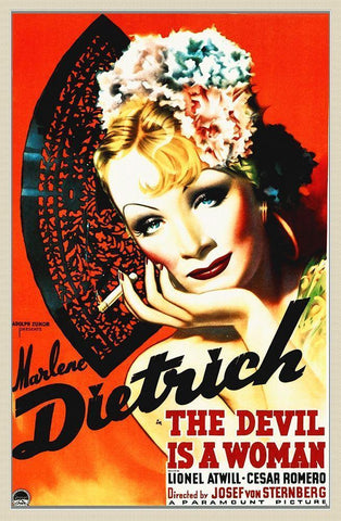 The Devil Is A Woman White Modern Wood Framed Art Print with Double Matting by Hollywood Photo Archive