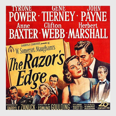 The Razors Edge White Modern Wood Framed Art Print with Double Matting by Hollywood Photo Archive