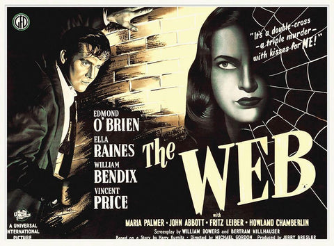 The Web White Modern Wood Framed Art Print with Double Matting by Hollywood Photo Archive