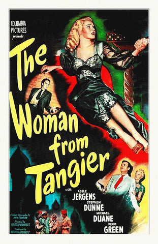 The Woman From Tangier White Modern Wood Framed Art Print with Double Matting by Hollywood Photo Archive