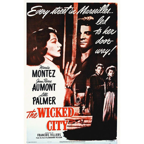 Wicked City Black Modern Wood Framed Art Print with Double Matting by Hollywood Photo Archive