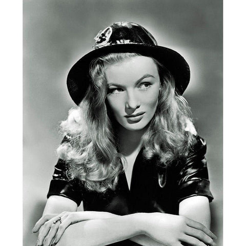 I Married a Witch - Veronica Lake Gold Ornate Wood Framed Art Print with Double Matting by Hollywood Photo Archive