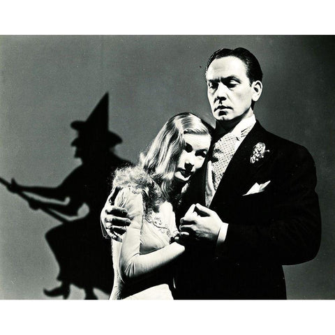 I Married a Witch - Veronica Lake White Modern Wood Framed Art Print by Hollywood Photo Archive