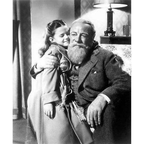 Promotional Still - Miracle on 34th Street White Modern Wood Framed Art Print by Hollywood Photo Archive