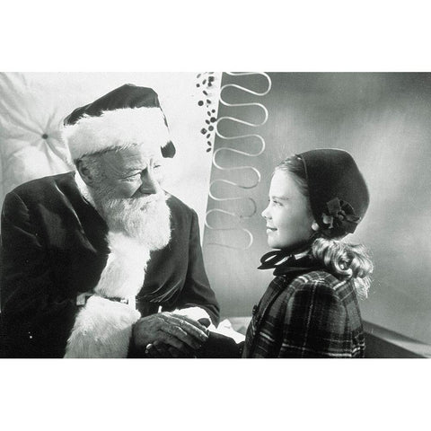 Promotional Still - Miracle on 34th Street Gold Ornate Wood Framed Art Print with Double Matting by Hollywood Photo Archive