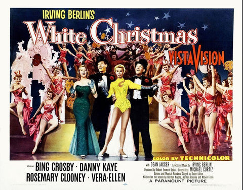 White Christmas Black Ornate Wood Framed Art Print with Double Matting by Hollywood Photo Archive