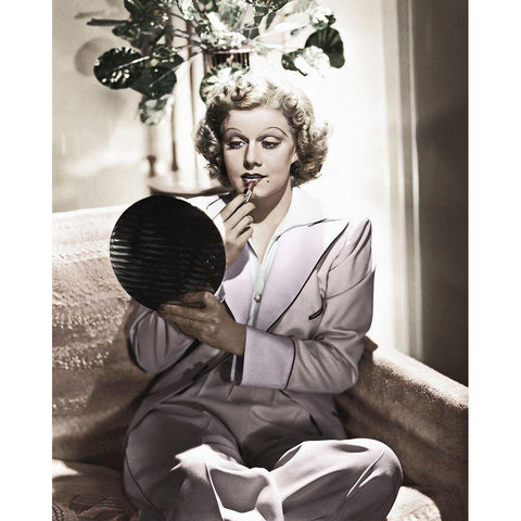 Jean Harlow White Modern Wood Framed Art Print by Hollywood Photo Archive