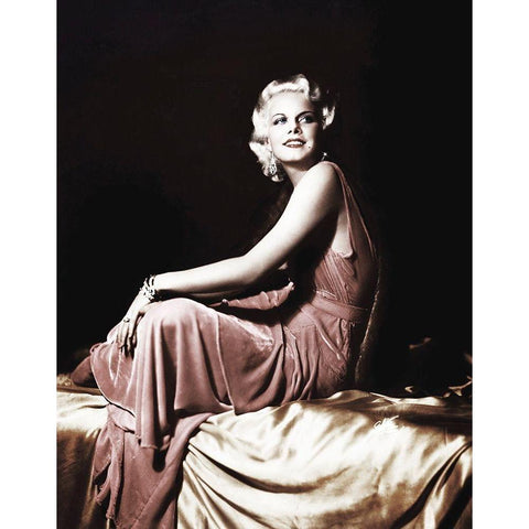 Jean Harlow White Modern Wood Framed Art Print by Hollywood Photo Archive