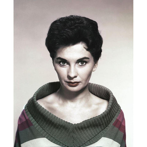 Jean Simmons White Modern Wood Framed Art Print by Hollywood Photo Archive