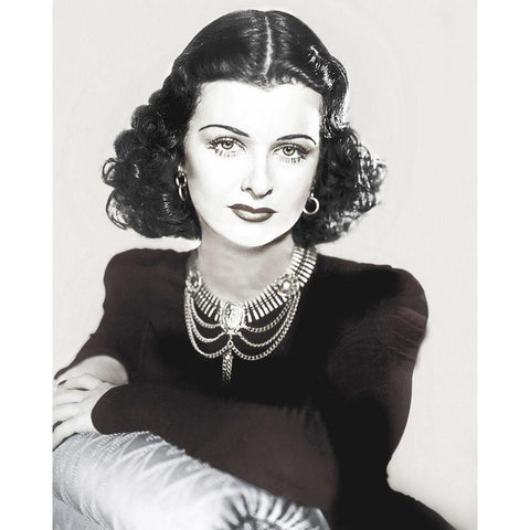 Joan Bennett Black Modern Wood Framed Art Print with Double Matting by Hollywood Photo Archive