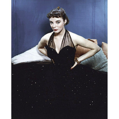 Joan Collins White Modern Wood Framed Art Print by Hollywood Photo Archive