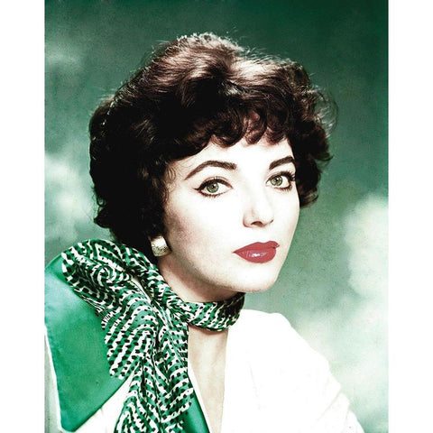 Joan Collins White Modern Wood Framed Art Print by Hollywood Photo Archive