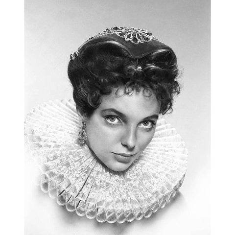 Joan Collins - The Virgin Queen Gold Ornate Wood Framed Art Print with Double Matting by Hollywood Photo Archive