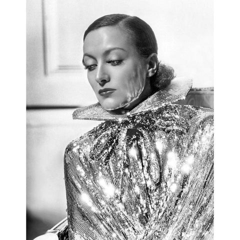 Joan Crawford Gold Ornate Wood Framed Art Print with Double Matting by Hollywood Photo Archive