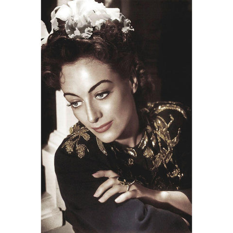 Joan Crawford Gold Ornate Wood Framed Art Print with Double Matting by Hollywood Photo Archive