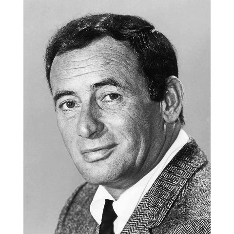 Joey Bishop White Modern Wood Framed Art Print by Hollywood Photo Archive