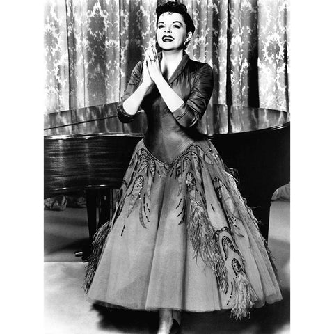 Judy Garland Black Modern Wood Framed Art Print with Double Matting by Hollywood Photo Archive