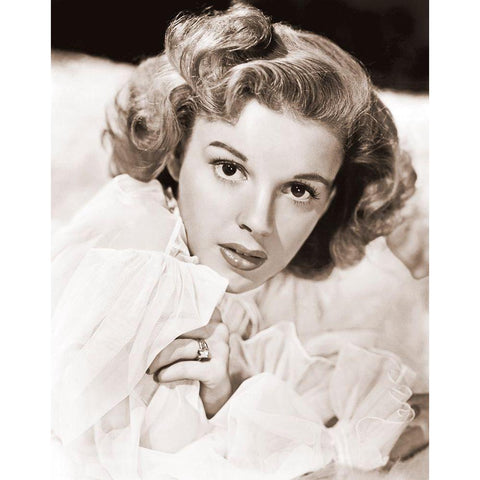 Judy Garland Black Modern Wood Framed Art Print with Double Matting by Hollywood Photo Archive