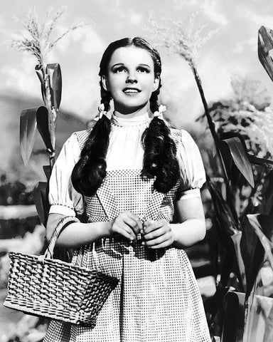 Judy Garland - Wizard of Oz Black Ornate Wood Framed Art Print with Double Matting by Hollywood Photo Archive