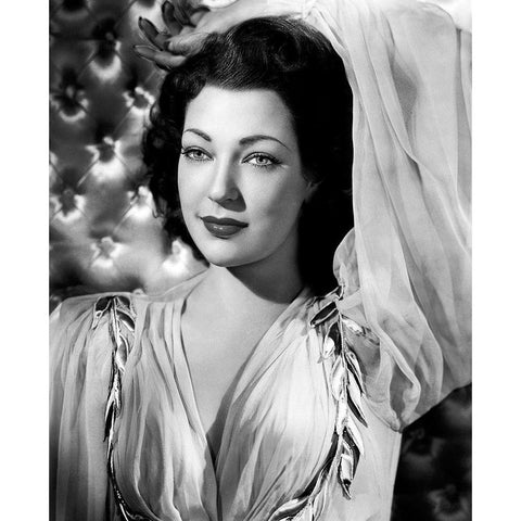 June Duprez White Modern Wood Framed Art Print by Hollywood Photo Archive