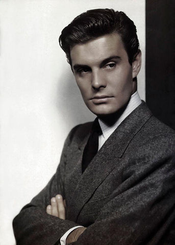 Louis Jourdan Black Ornate Wood Framed Art Print with Double Matting by Hollywood Photo Archive