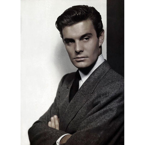 Louis Jourdan Black Modern Wood Framed Art Print with Double Matting by Hollywood Photo Archive